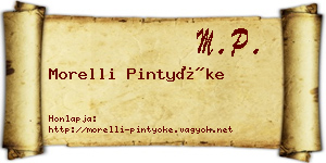 Morelli Pintyőke névjegykártya